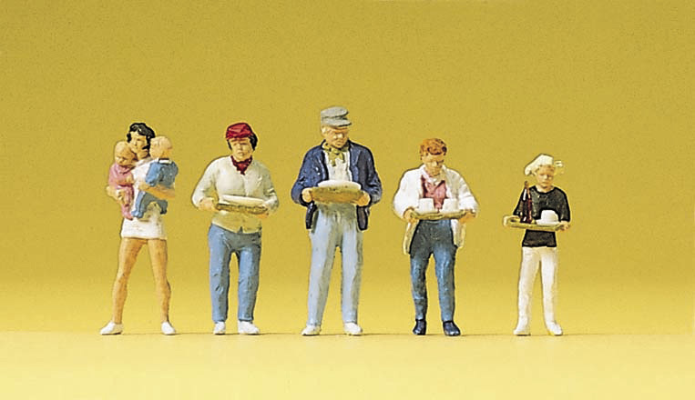 Preiser 10367 HO規 在自助餐廳的人們