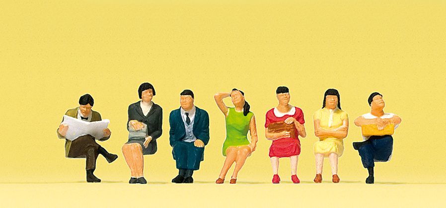 Preiser 10573 HO規 坐著的乘客