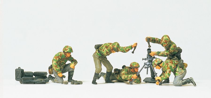 Preiser 16541 HO規 裝設砲彈的德國軍人.5入.未上色