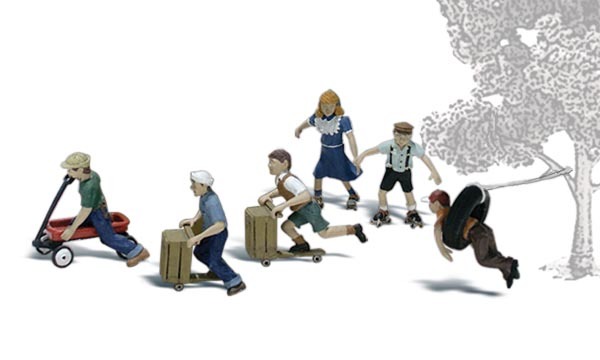 Woodland A1921 HO規 Playtime 小孩玩耍