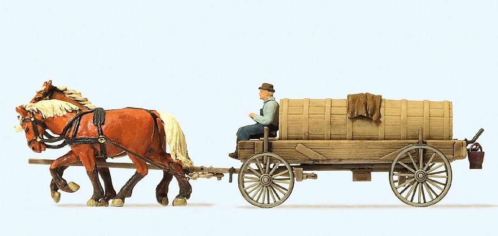 Preiser 30414 HO規 2馬拉車