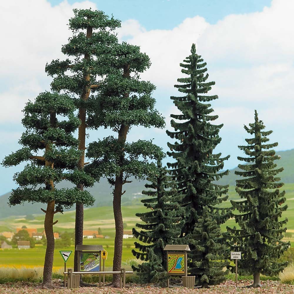 Busch 6393 HO scale Spruce and pine forest