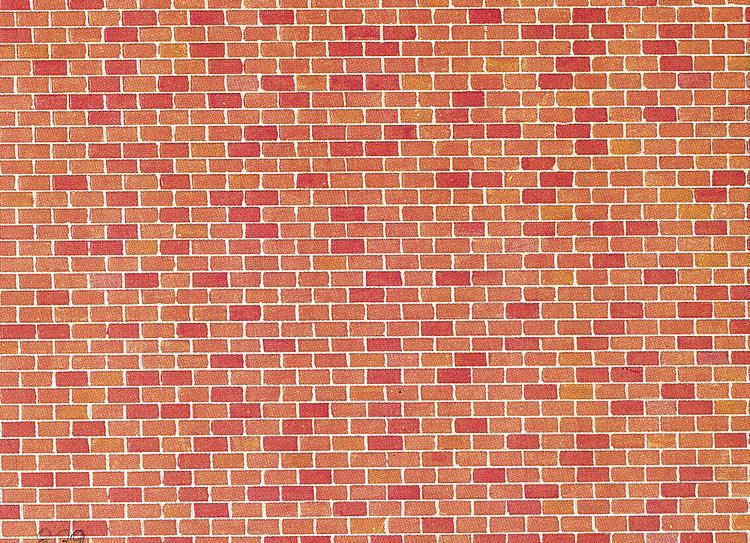 Faller 170608 HO規 Wall card Red brick 紅磚牆卡