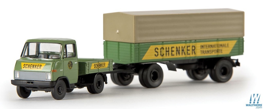 Brekina 37607 HO規 帶篷布的拖車