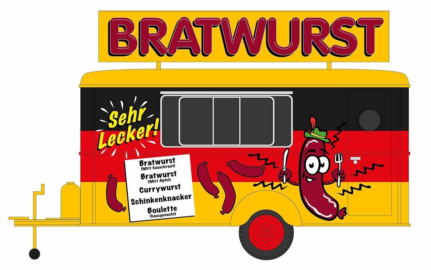 Lima HC5001 HO規 Bratwurst Food Trailer 熱狗餐車拖車
