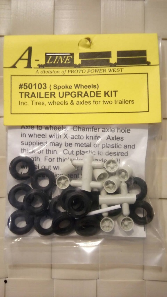 A-LINE 50103 HO規 拖車輪框+輪胎組