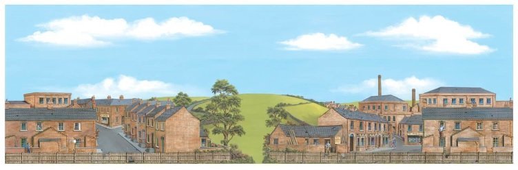 Peco SK-26 郊區大型舊式城鎮背景圖(737 x 228 mm)