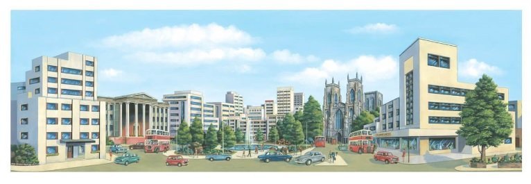 Peco SK-17 大型市中心背景圖(737 x 228 mm)