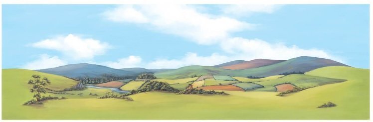 Peco SK-13 大型山地景觀背景圖(737 x 228 mm)