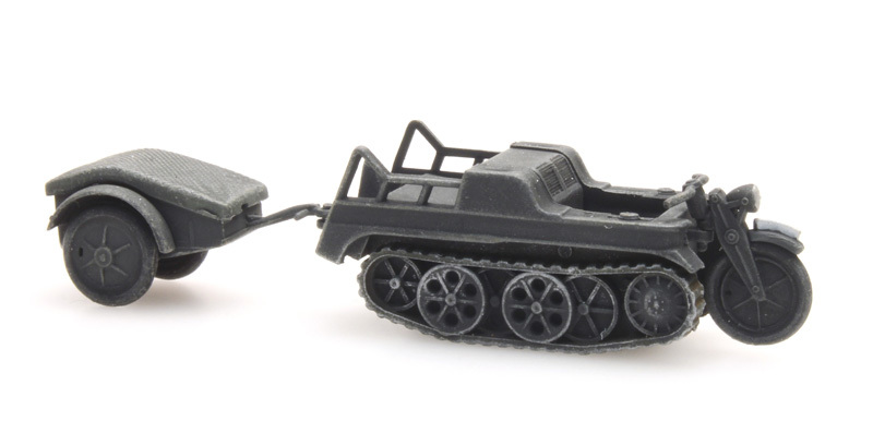 Artitec 387.248 HO規 WM Kettenkrad 半履帶摩托車.灰