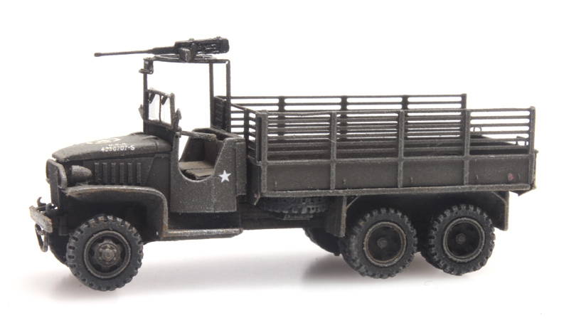 Artitec 6160079 N規 有架機槍的軍用貨車US GMC 353 cargo with 