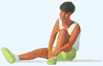 Preiser 28233 HO規 綁鞋帶的女運動員