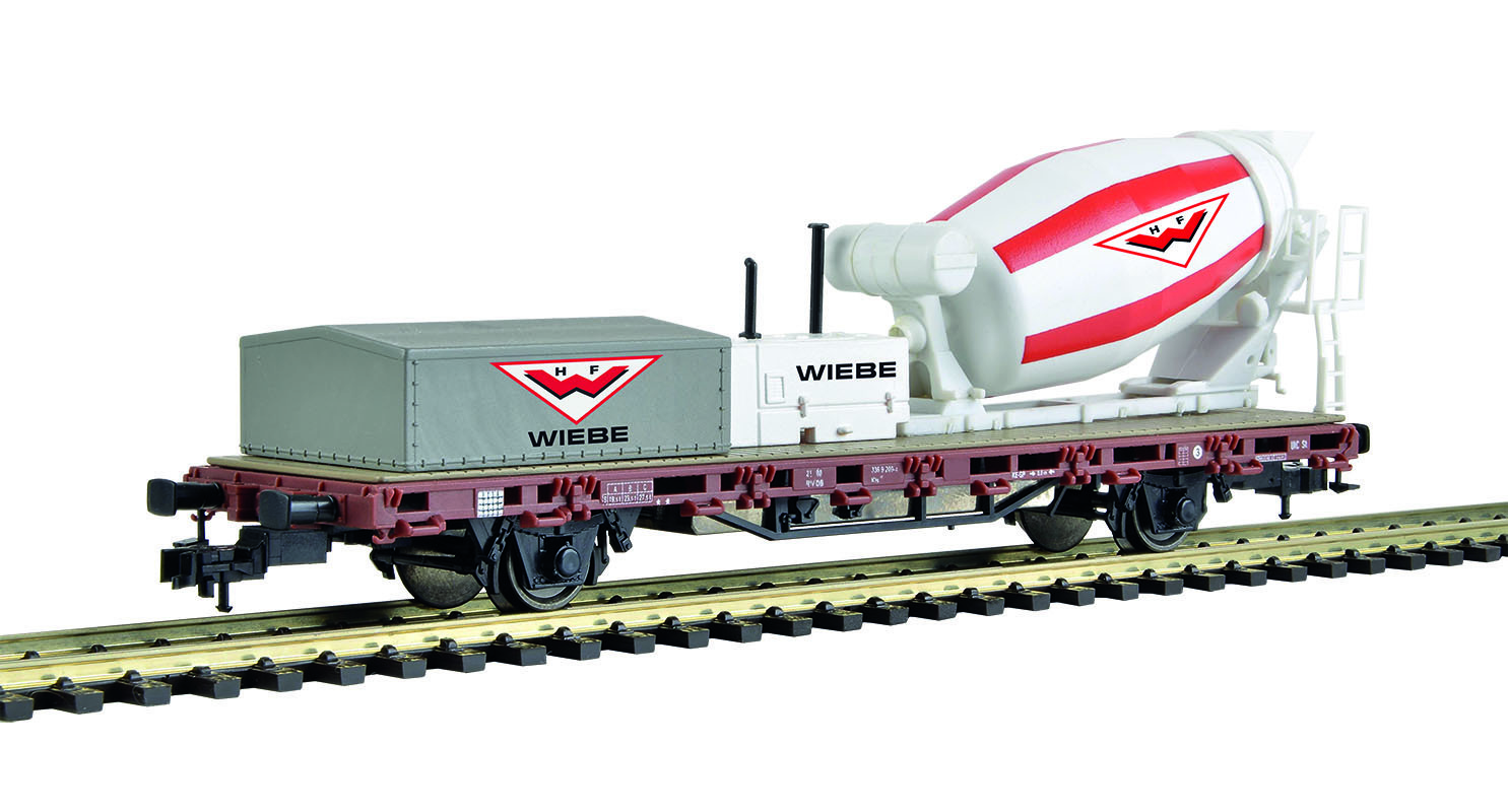 Viessmann 2626 HO規 平板車上的水泥攪拌機.數位 工程車