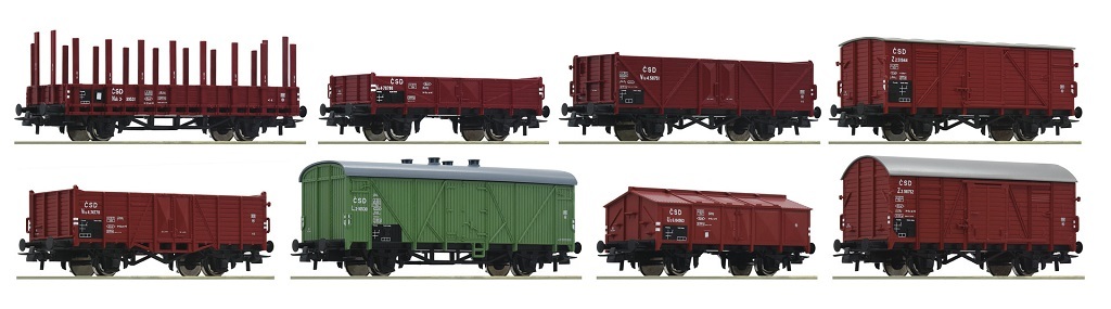 Roco 44001 HO規 CSD 貨物列車組.8輛