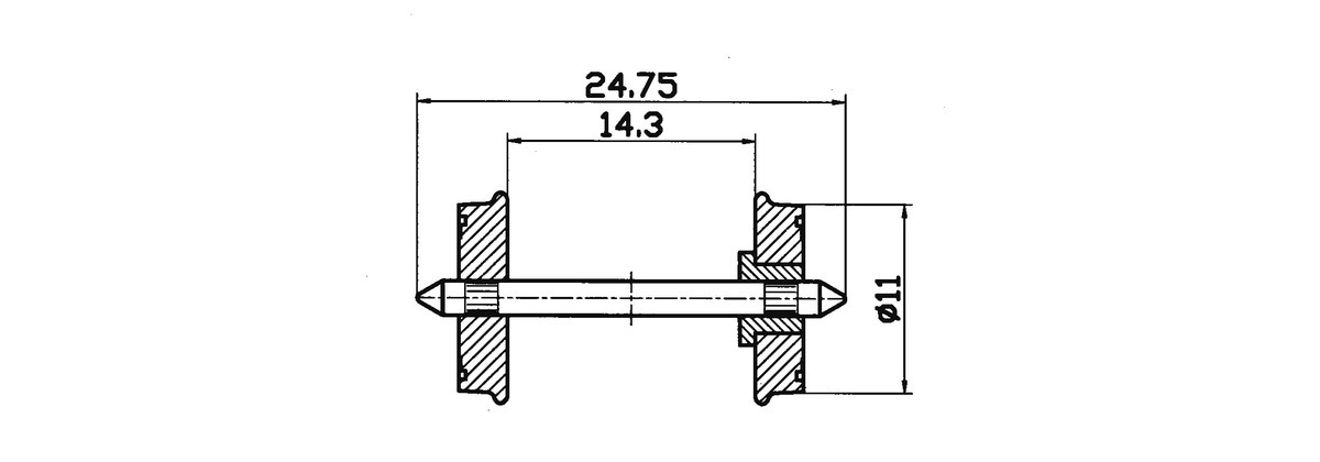 Roco 40264 HO規 車輪.2入