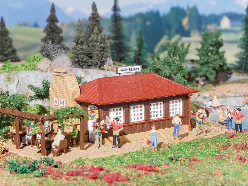 Vollmer 43615 HO scale, Smoked-trout shed