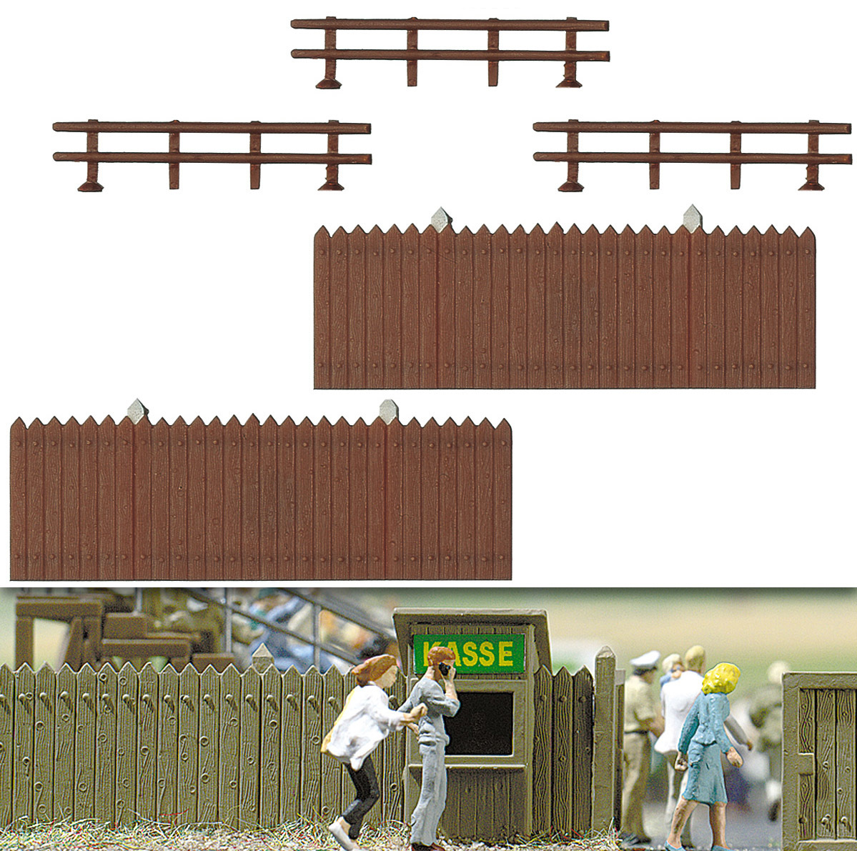 Busch 6015 HO scale, Fences kit
