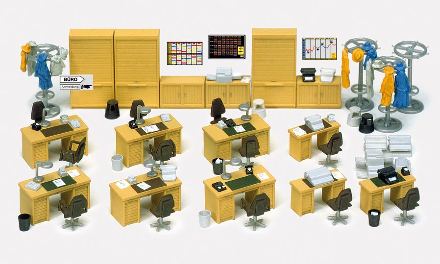 Preiser 17184 HO規 Office Equipment 辦公室用品
