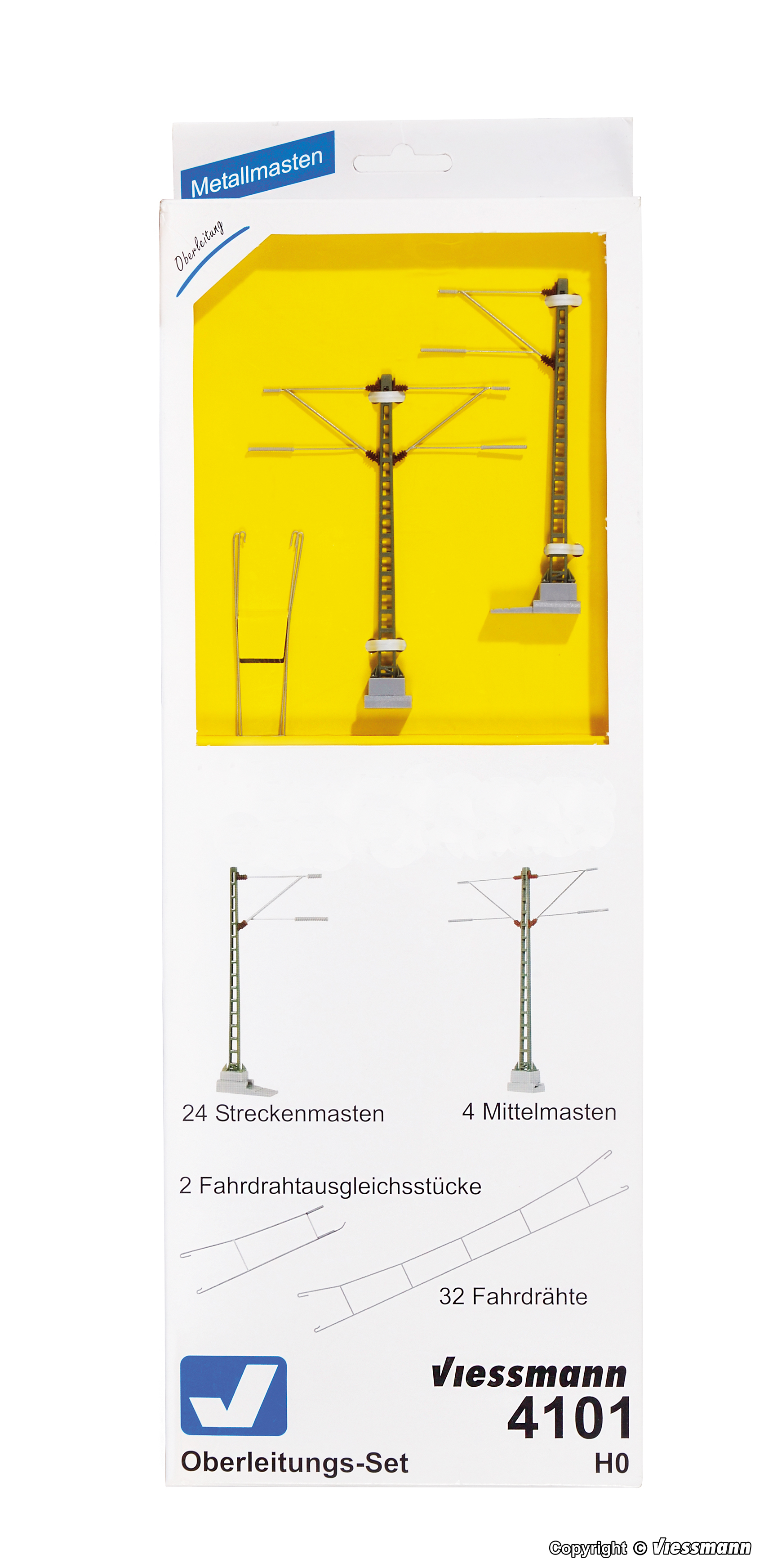Viessmann 4101 HO規 Catenary-Set ICE 架線柱套組