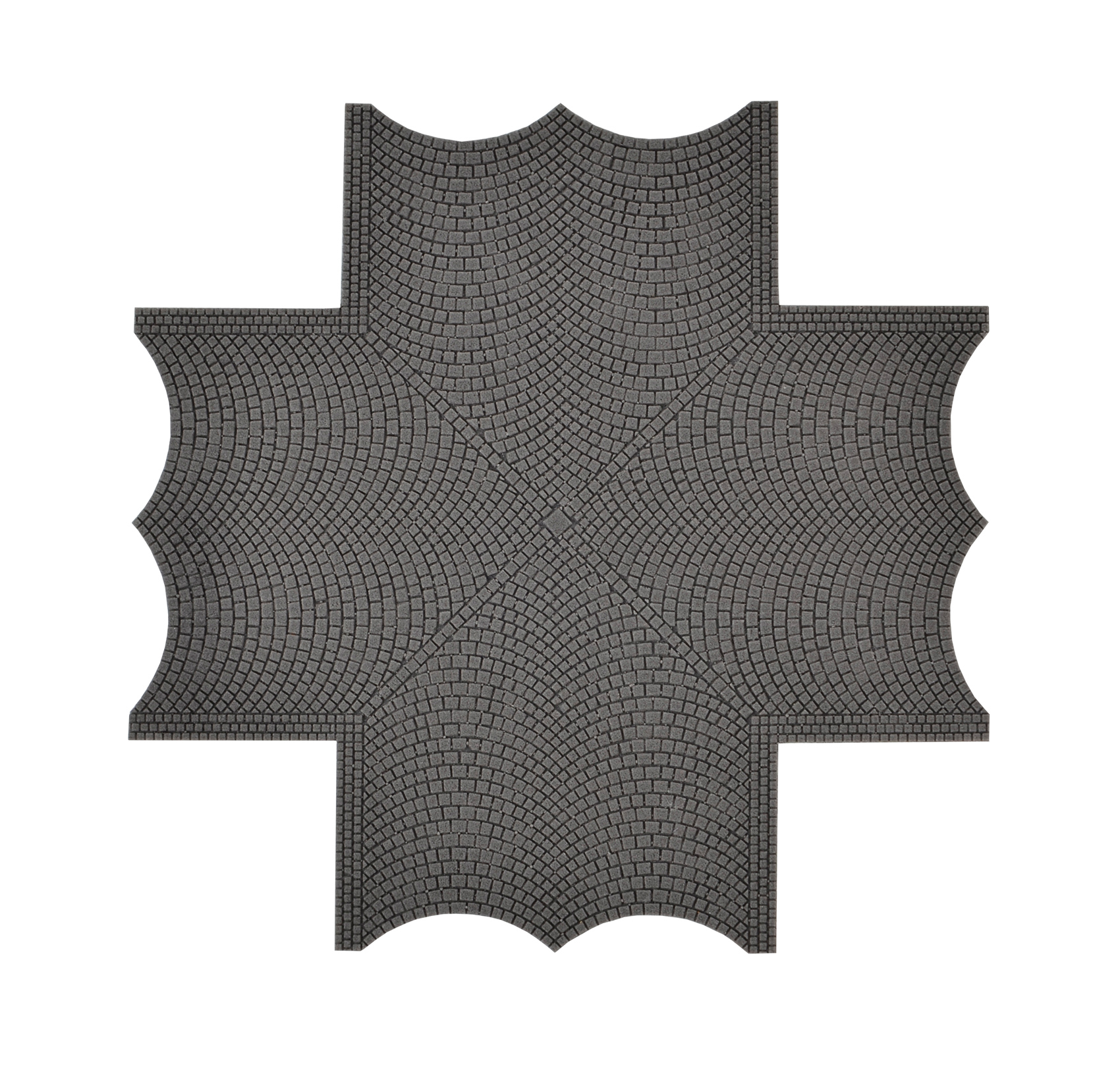 Vollmer 48241 HO規 Street plate cobblestone, x-crossing 鵝卵石街板 (十字路口)