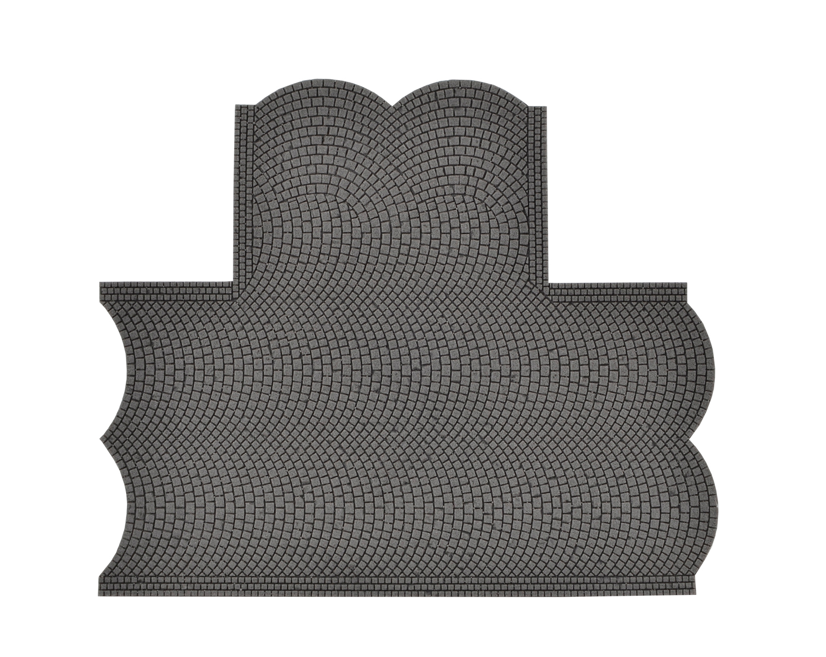 Vollmer 48243 HO規 鵝卵石街板.90度相交