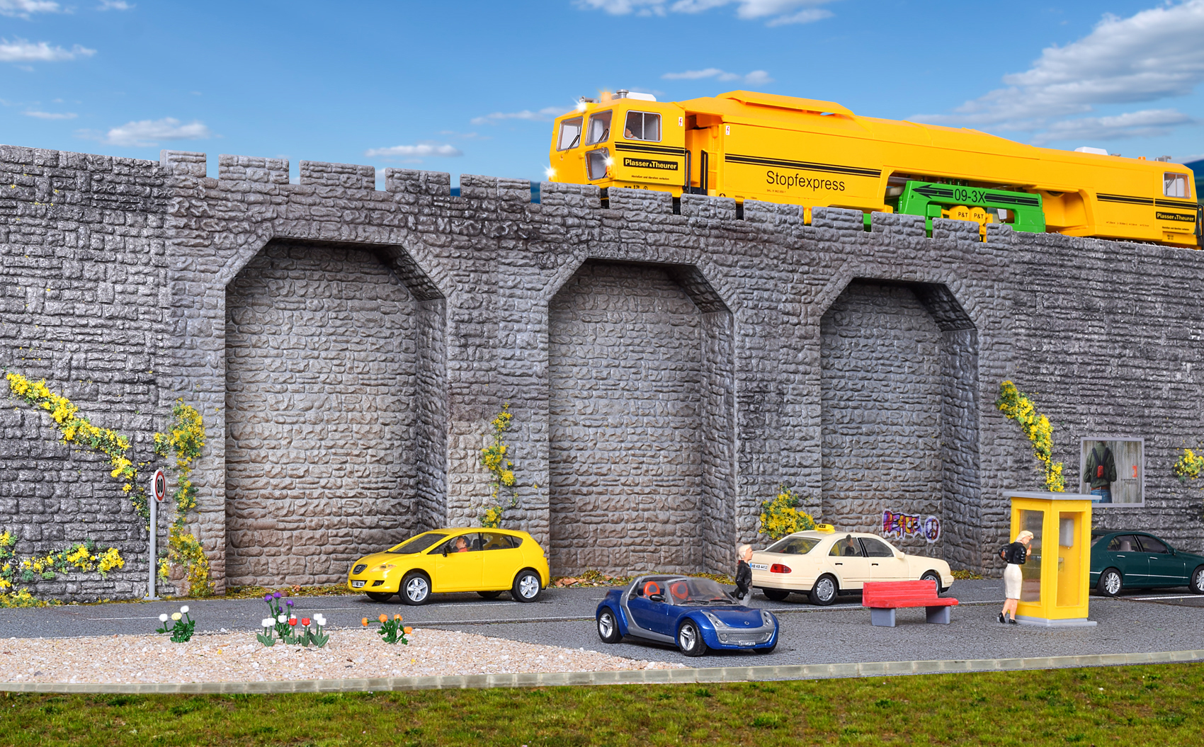 Vollmer 44508 HO規 Arcade, 3 pieces 拱廊 (三件)