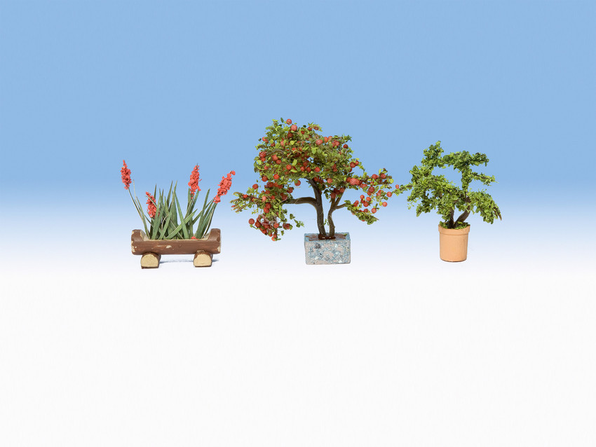 Noch 14020 HO規 Ornamental Plants in Pots 盆栽植物 4
