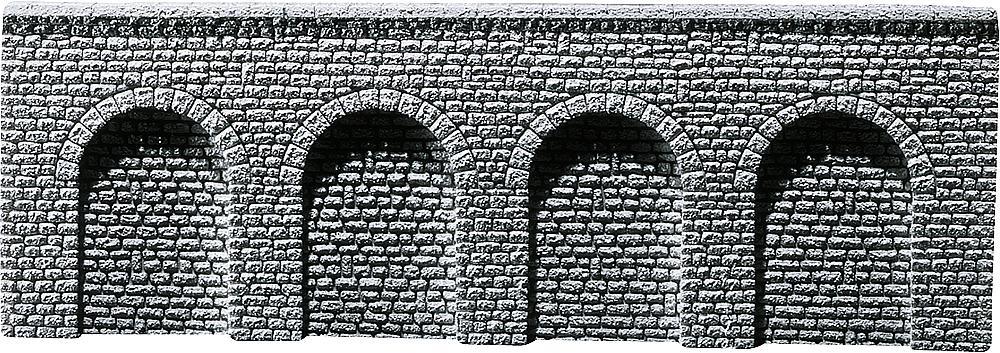 Faller 170890 HO規 Decorative sheet arcades Profi, Natural stone ashlars 拱形門牆