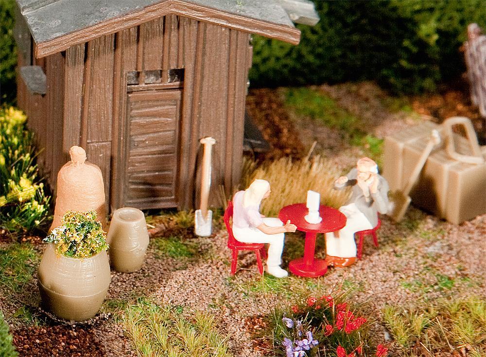 Faller 180906 HO規 Tools and barrels 花園的用具和桶子