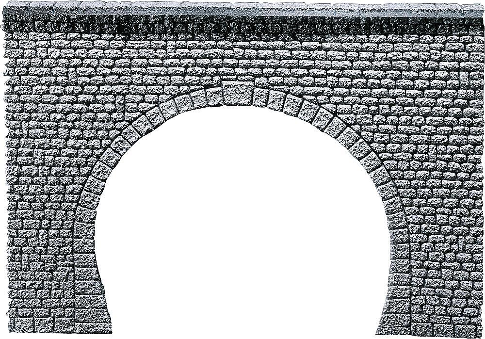 Faller 170881 HO規 Decorative sheet tunnel portal Pros, Natural stone ashlars 複線隧道口