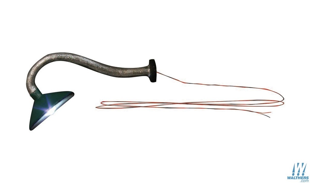 Woodland JP5654 HO規 壁掛式鵝頸燈.2入