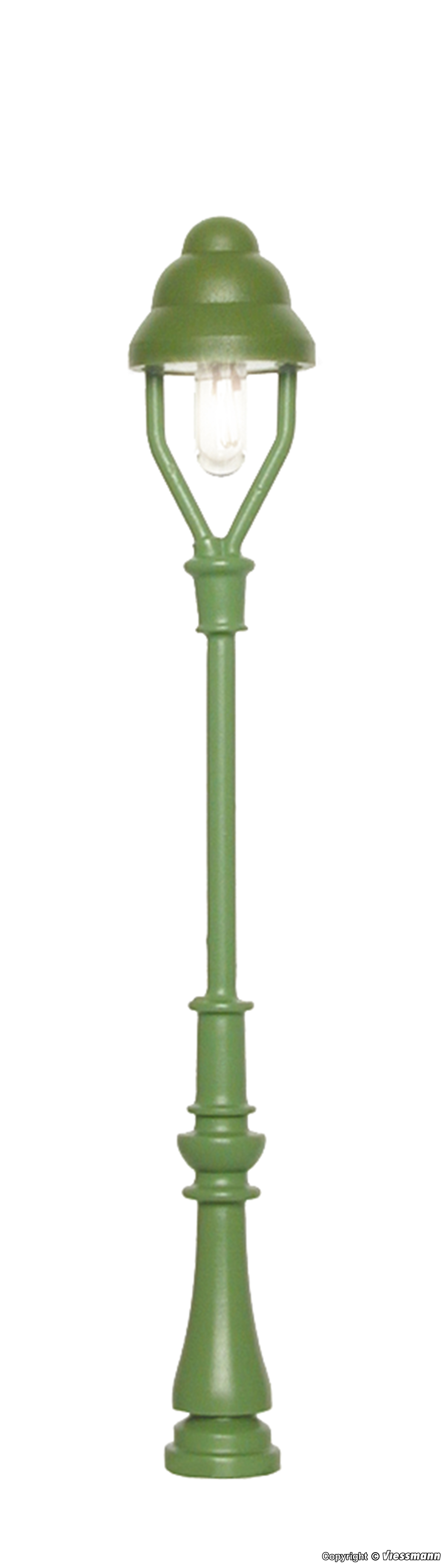 Viessmann 6011 HO規 standard gas lamp green LED warm-white 煤氣路燈綠.LED暖白色