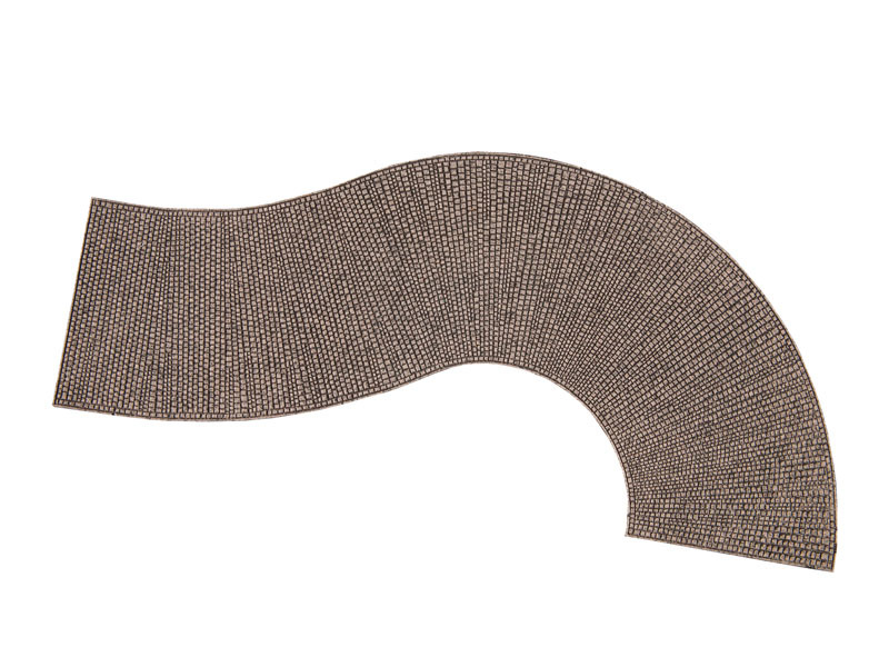 Noch 60316 HO Structured Curve “Cobblestone”