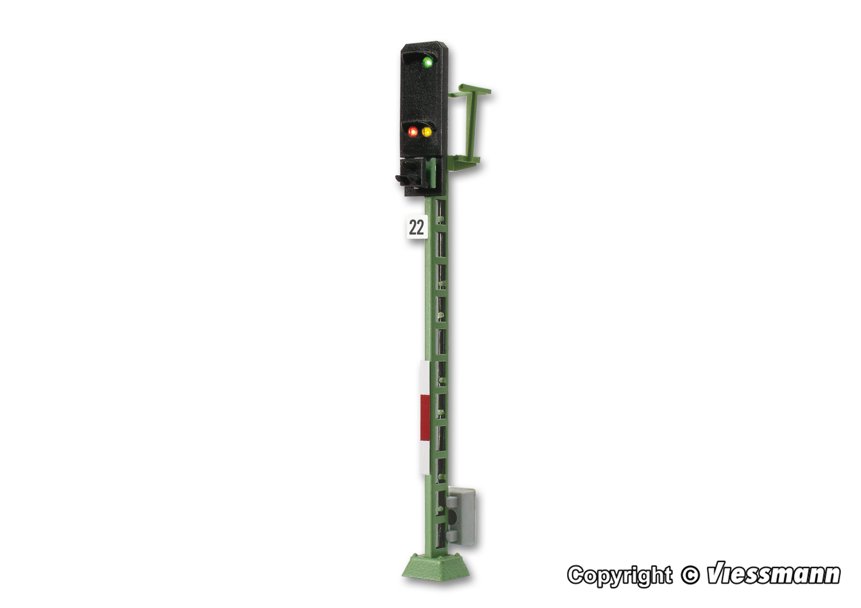 Viessmann 4722 HO規 Colour light entry signal with multiplex 信號燈.約7.9cm