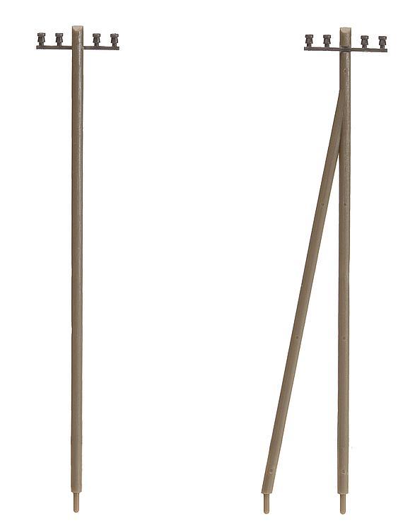 Faller 130955 HO規 Telegraph poles 附纜線 電線桿.20入