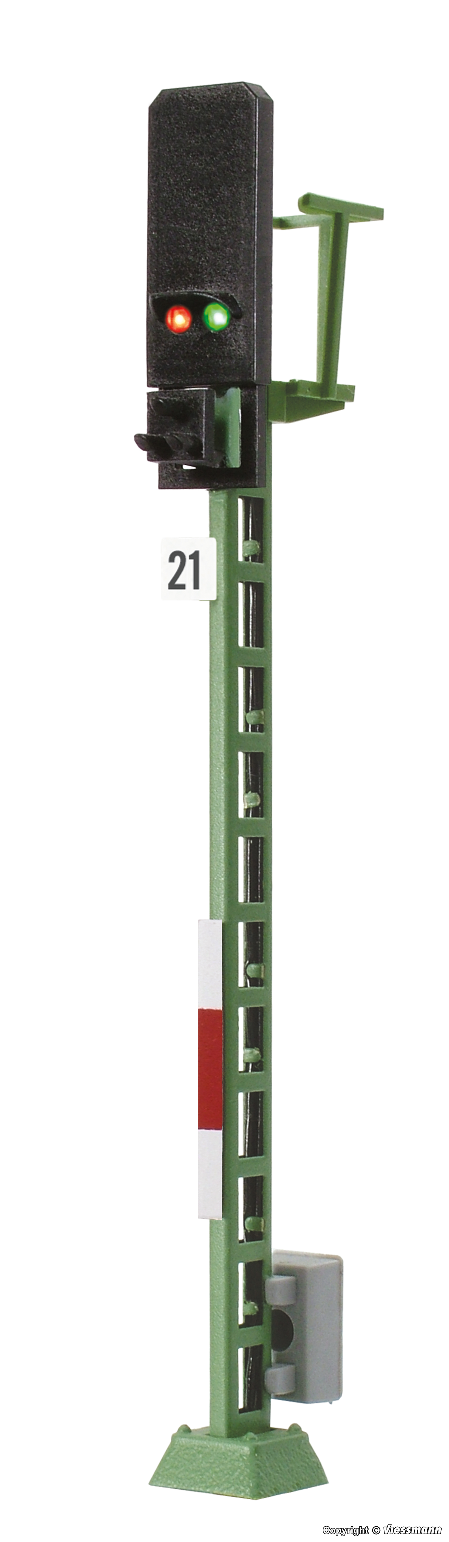 Viessmann 4721 HO規 Colour light block signal with multiplex 信號機.約7.9cm