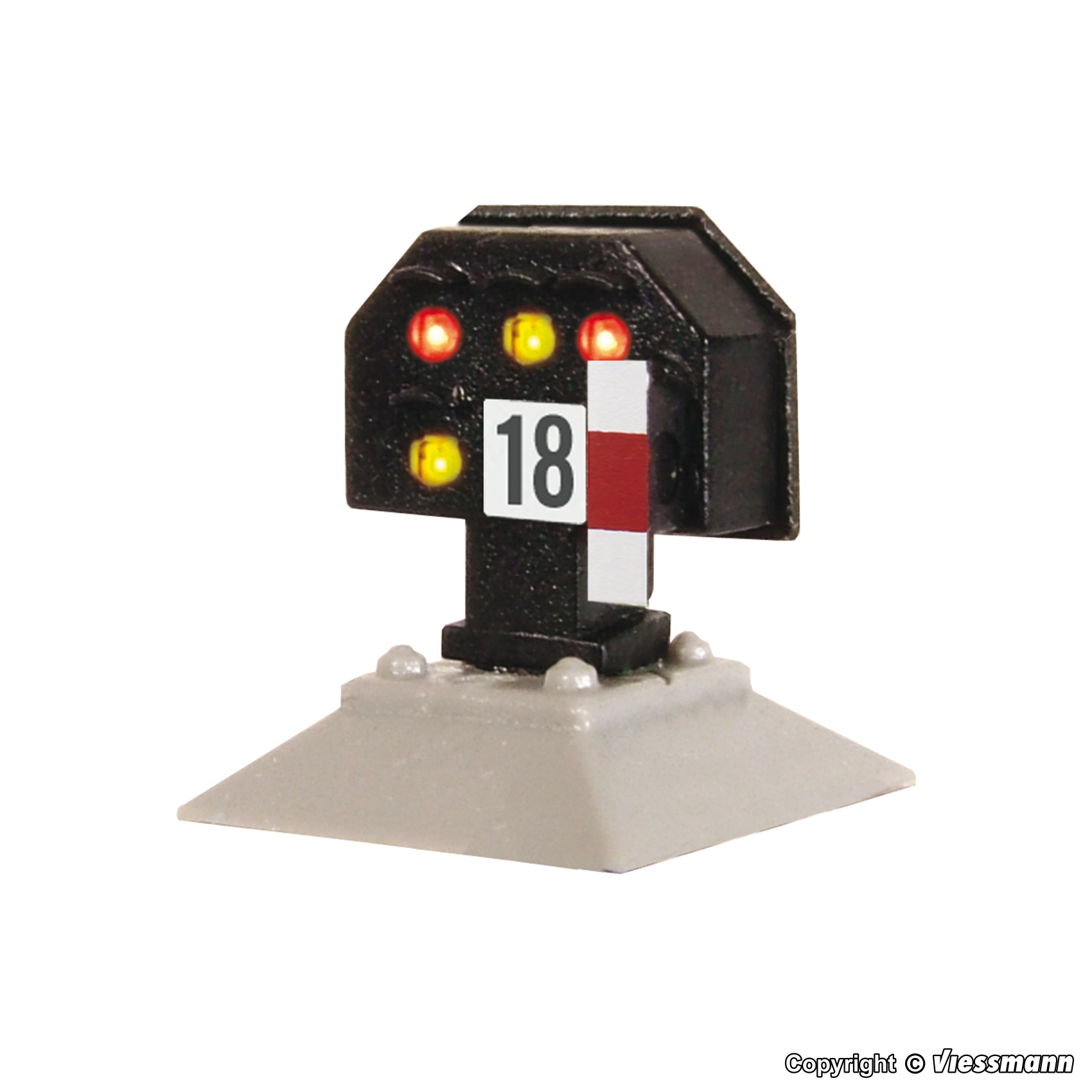 Viessmann 4728 HO規 Colour light stop signal, low, with multiplex- technology 信號燈