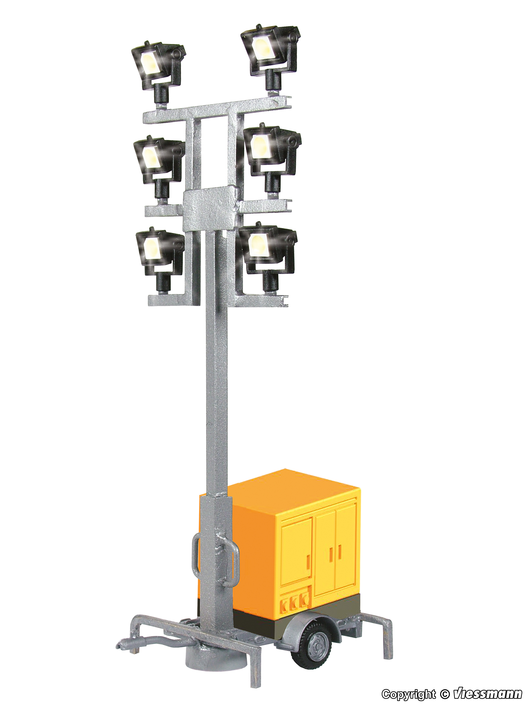 Viessmann 1343 HO規 Luminous giraffe on a trailer with 6 LEDs white 拖車上的探照燈.6盞LED白光