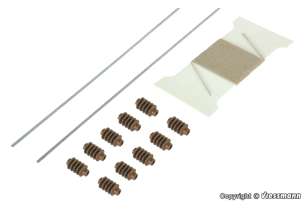 Viessmann 4176 HO規 Support span cross span wires and insulators 架空線套件