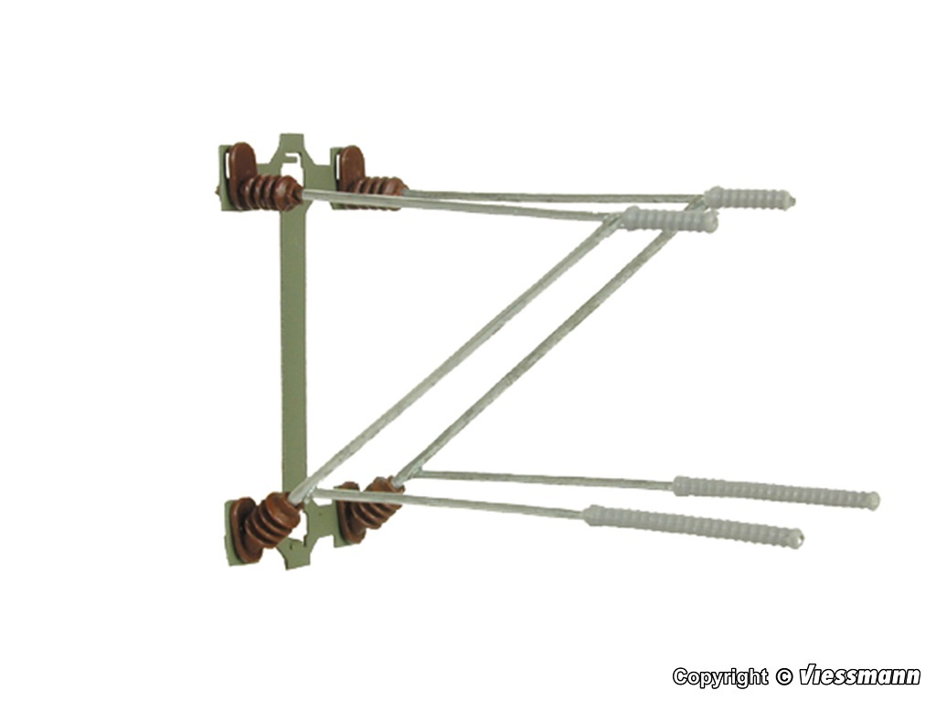 Viessmann 4172 HO規 Double beam  架空線雙樑.5入