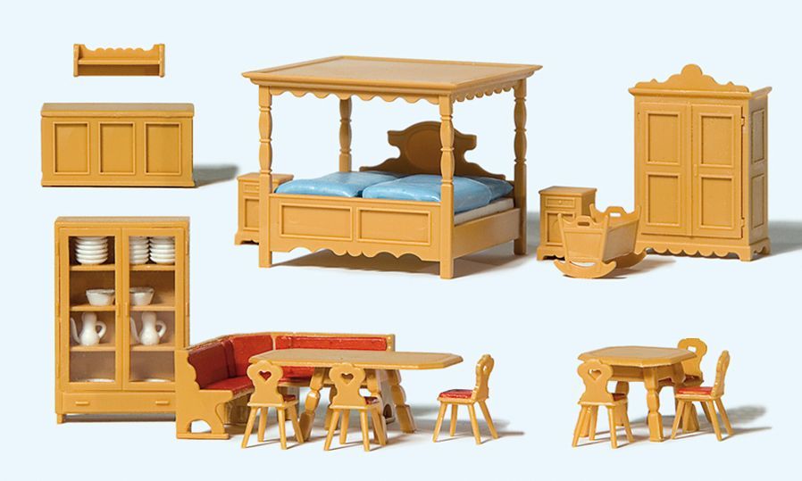 Preiser 17710 HO規 鄉村別墅家具