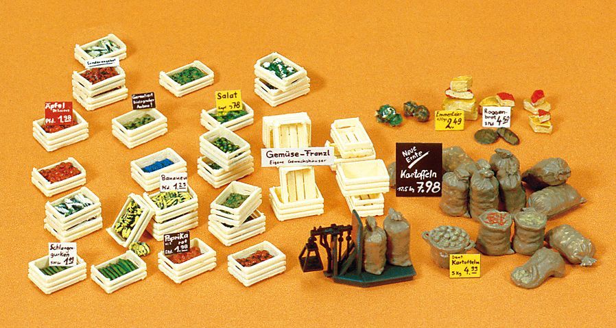 Preiser 17501 HO規 水果 蔬菜 麻袋套件.未上色