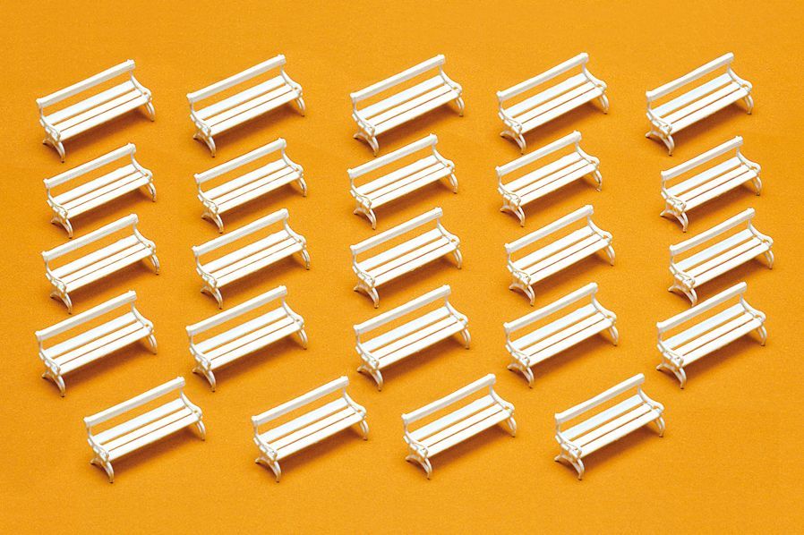 Preiser 17200 HO規  Park benches 公園長椅.24入