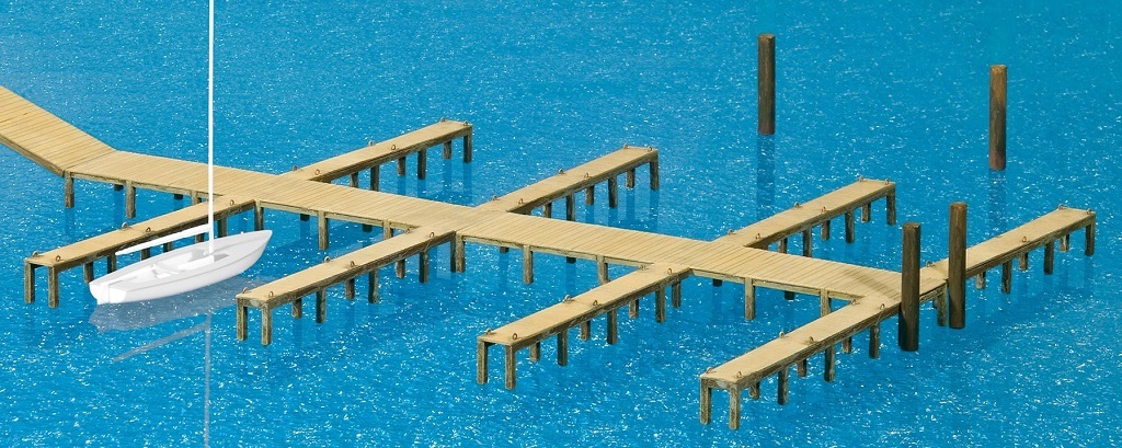 Preiser 17315 HO scale, Landing stages