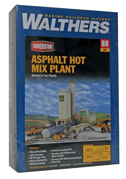 Walthers 933-3085 HO scale, Black Gold Asphalt Hot Mix Plant