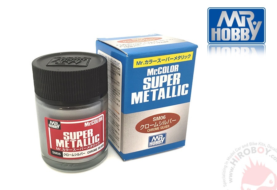 Mr Hobby SM06 郡氏仿金屬電鍍特效漆 超亮鉻銀色.18ml