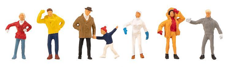 Faller 150956 HO規 Visitors to a Christmas fair 冬裝遊客