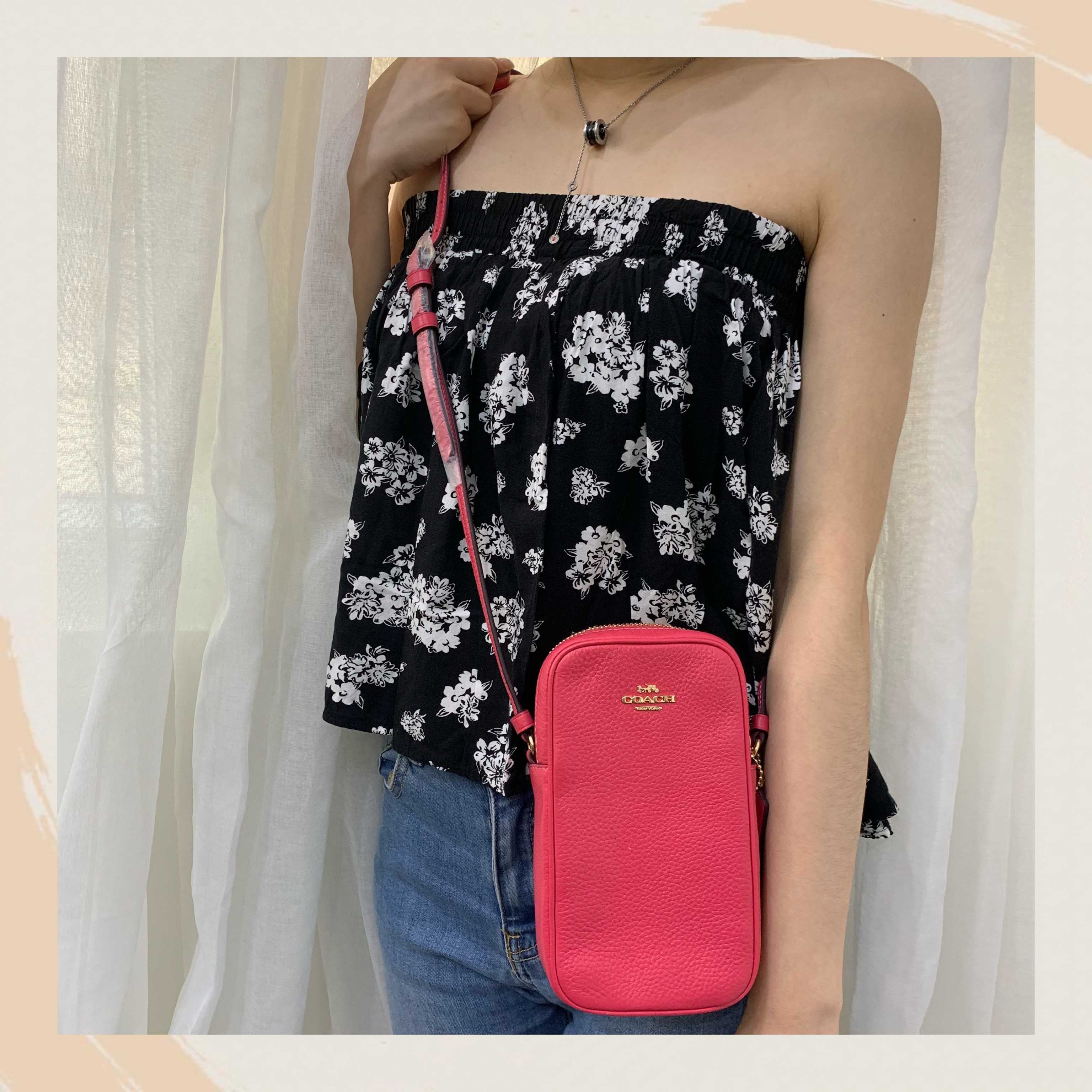 【名牌代購】COACH NORTH/SOUTH ZIP CROSSBODY #C0736/IMFUS