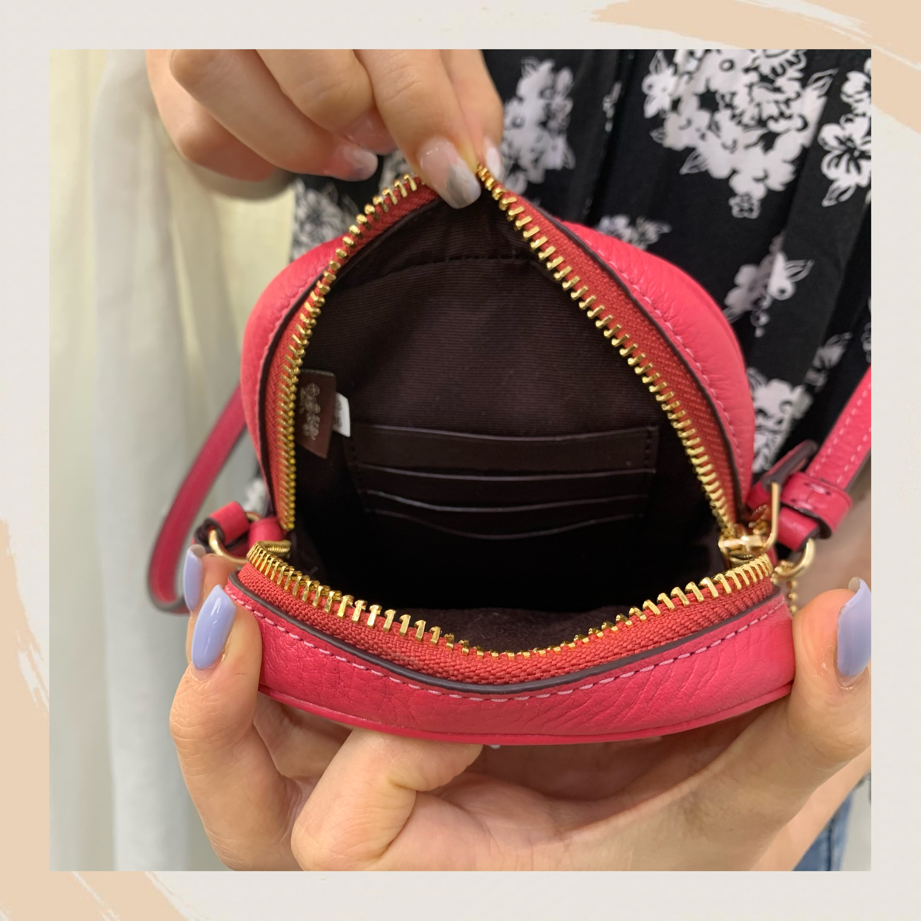 【名牌代購】COACH NORTH/SOUTH ZIP CROSSBODY #C0736/IMFUS