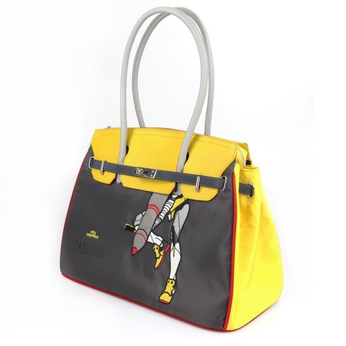RADIO EVA 697 EVANGELION Large Boston Bag by mis zapatos/イエロー（零号機）(大手提包)